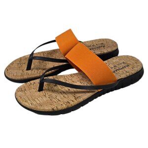 Ron White Rapisardi Dala Thong Sandals, Stretch Band, Faux Cork Bed, 41/10